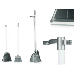 Метла и совок Arte Regal пластик, серая, 20.5x26x100 см