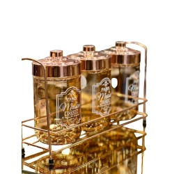 Набор емкостей для специй Sweet Home 00004446, стекло, желтый/бронзовый, 3 шт