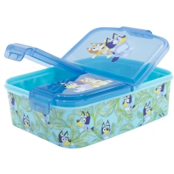 Ланч-бокс Stor Euromic Bluey, полипропилен, синий, 20x17x7 cм