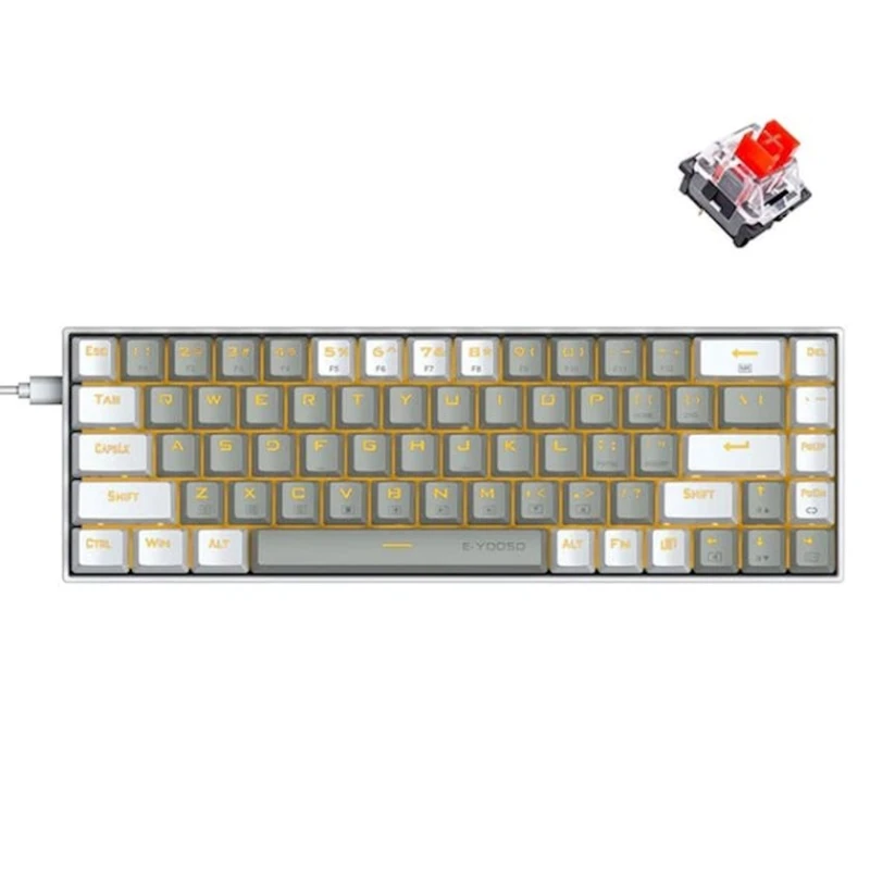 Клавиатура Eyooso Z-686 White/Gray Red switches Клавиатура Eyooso Z-686 White/Gray Red switches