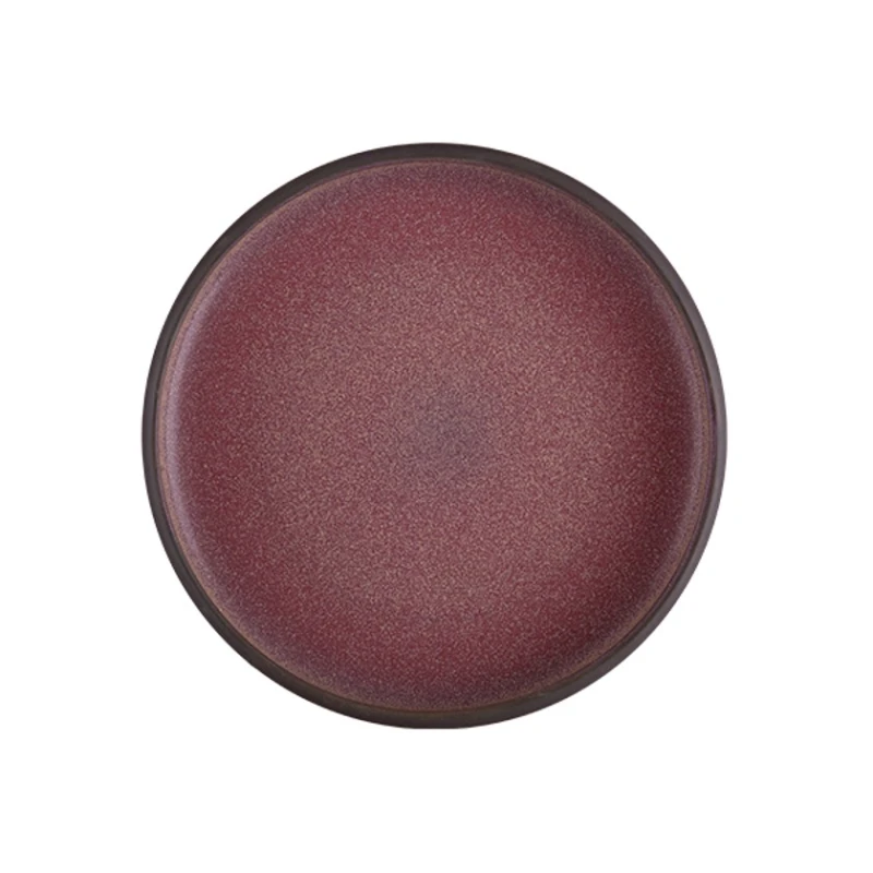 Тарелка ID-Fine Blush Celesta, керамика, бордовая/черная, 22 см Тарелка ID-Fine Blush Celesta, керамика, бордовая/черная, 22 см
