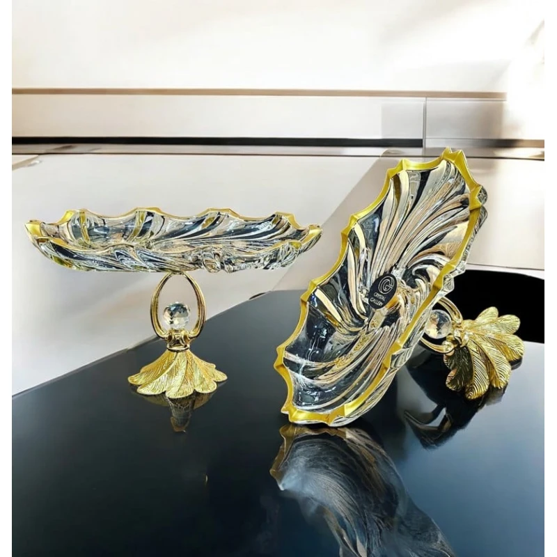 Менажница Gallery Home GH-000202, стекло, золотистая/прозрачная, 18х33 см Менажница Gallery Home GH-000202, стекло, золотистая/прозрачная, 18х33 см