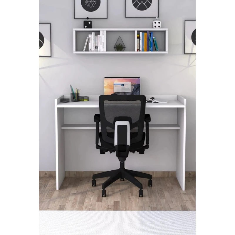 Yazı masası Sera ev_12551119, LDSP, ağ, 118x52x90 sm