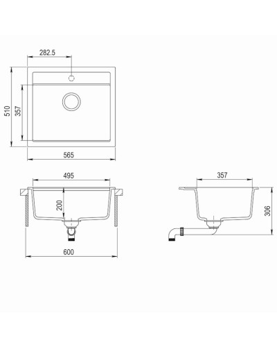 Mətbəx çanağı Aquasanita SQQ 100-710