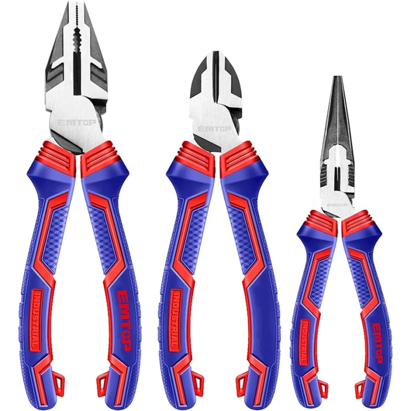 Набор плоскогубцев Emtop EPLS0321, 3 шт Набор плоскогубцев Emtop EPLS0321, 3 шт