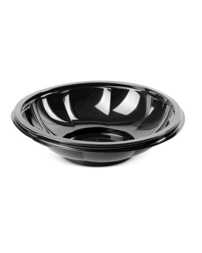 Salat üçün birdəfəlik qab dəsti Loyal 5518811682, polietilen tereftalat/polipropilen, qara, 18.2-17.5x4.85+3.2 sm, 500 ml, 1000 əd