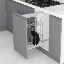 Tavaların saxlanılması üçün siyirtmə yeşik Starax S-2880-C, metal, gümüşü, 310x475x640 mm