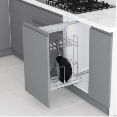 Tavaların saxlanılması üçün siyirtmə yeşik Starax S-2880-C, metal, gümüşü, 310x475x640 mm