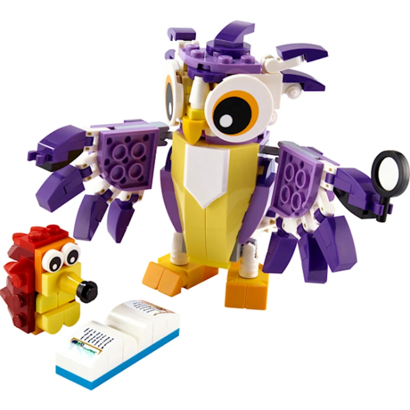 Konstruktor LEGO Creator 3 v 1 Fantastik meşə canlıları 31125, 7+ yaş, 175 hissə