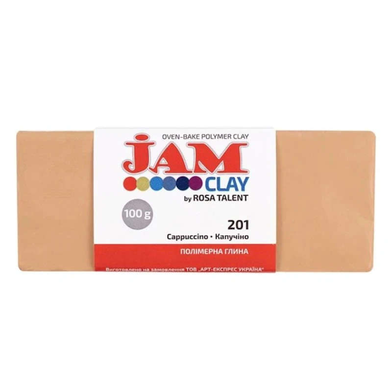 Полимерная глина Rosa Jam Clay Kapuchino, коричневая, 100 г Полимерная глина Rosa Jam Clay Kapuchino, коричневая, 100 г