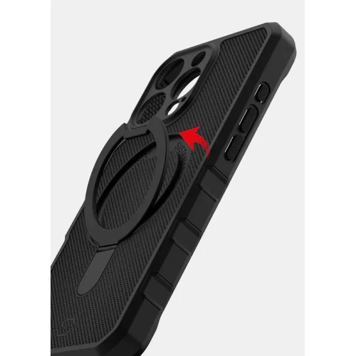 Чехол İtskins Supreme R Stand Nylon MagSafe для Apple iPhone 16 Pro Black