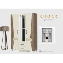Döşəməüstü asılqan Xumar, 135x203x45 sm, laminat, krem-qəhvəyi