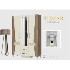 Döşəməüstü asılqan Xumar, 135x203x45 sm, laminat, krem-qəhvəyi