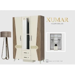 Напольная вешалка Xumar, 135x203x45 см, ламинат, кремово-коричневый Напольная вешалка Xumar, 135x203x45 см, ламинат, кремово-коричневый