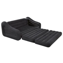 Двухспальный надувной диван-трансформер Intex Pull-Out Sofa 66552, черный, 203x224x66 см Двухспальный надувной диван-трансформер Intex Pull-Out Sofa 66552, черный, 203x224x66 см