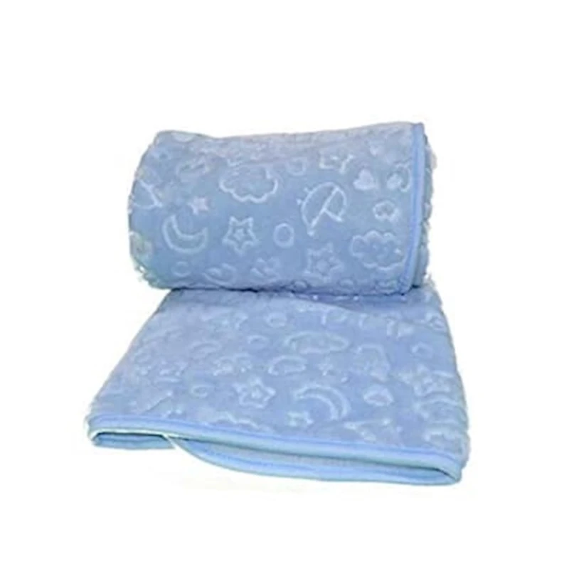 Плед для мальчиков Ozdilek Embos, 100x120 см, полиэстер, голубой Плед для мальчиков Ozdilek Embos, 100x120 см, полиэстер, голубой