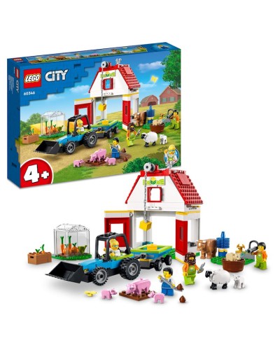 Konstruktor LEGO City Farm Barn & Farm Animals 60346, 4+ yaş, 230 hissə