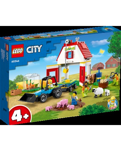 Konstruktor LEGO City Farm Barn & Farm Animals 60346, 4+ yaş, 230 hissə