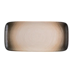 Блюдо ID-Fine Canyon Quadro, фарфор, коричневое, 34х16 см