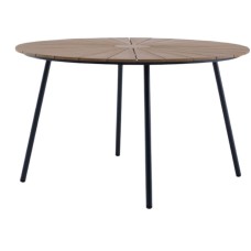 Nahar masası JYSK Rangstrup, alüminium/süni ağac, 130x74 sm, qəhvəyi/qara