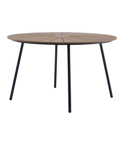 Nahar masası JYSK Rangstrup, alüminium/süni ağac, 130x74 sm, qəhvəyi/qara