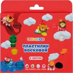 Набор пластилина Цветик, воскового, со стеком, 6 цветов, 90г