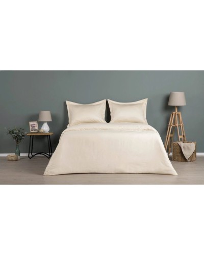 Yataq dəsti Askona Home Collection 1128, yorğan üzləri 200х220 sm, yastıq üzləri 50х70 sm, avro, satin, крем-брюле, bej
