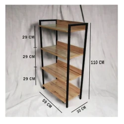 Стеллаж 3563_LoftAlis4Votan, 59x30x110 см, ЛДСП, коричневый Стеллаж 3563_LoftAlis4Votan, 59x30x110 см, ЛДСП, коричневый