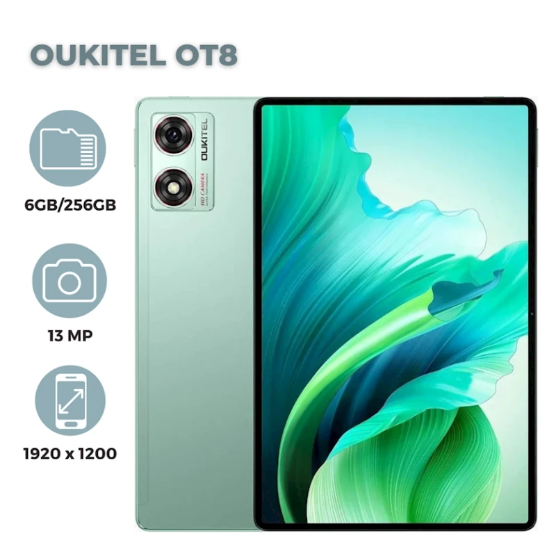 Планшет Oukitel OT8 6GB/256GB Green (6931940744065)