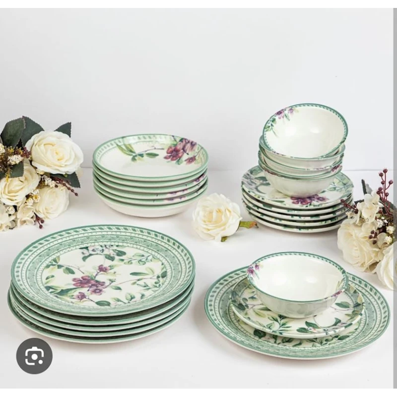 Набор столовой посуды SHA-00002525, керамика, разноцветный, 6 персон, 24 предметов