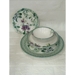 Набор столовой посуды SHA-00002525, керамика, разноцветный, 6 персон, 24 предметов Набор столовой посуды SHA-00002525, керамика, разноцветный, 6 персон, 24 предметов