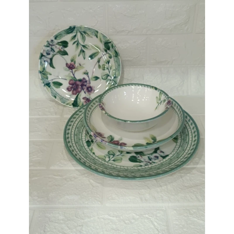 Набор столовой посуды SHA-00002525, керамика, разноцветный, 6 персон, 24 предметов