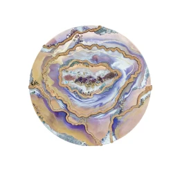 Panno Art by Ulviya Kakhramanova Bənövşəyi fantaziyalar, epoksid qatran/teksturlu pasta, 90 sm