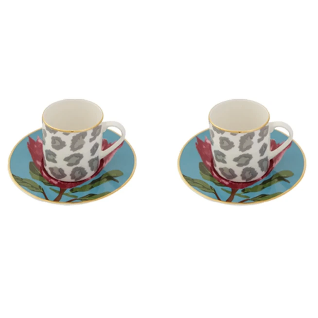 Qəhvə cütü Porland Africa Desen4 04ALM005864, farfor, 90 ml