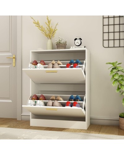 Ayaqqabı üçün tumba Art Mebel 34, laminat, krem, 80х70х30 sm