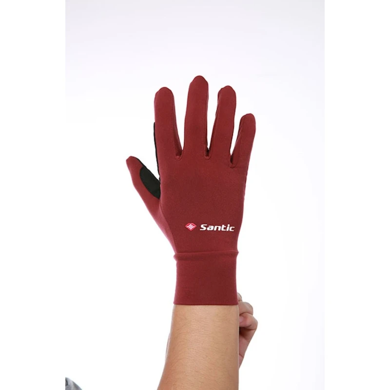 Велоперчатки Santic W0P079J, бордовые, полиэстер, размер S Велоперчатки Santic W0P079J, бордовые, полиэстер, размер S