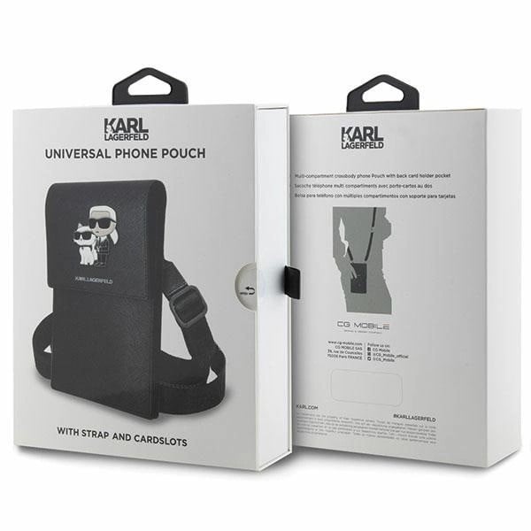 Karl Lagerfeld Universal Phone Pouch with Strap and Cardslots 3666339123345 Karl Lagerfeld Universal Phone Pouch with Strap and Cardslots 3666339123345
