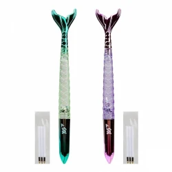 Diyircəkli qələm Yes Mermaid Dream 411915, maye və qlitter ilə, 3 ədəd mil ilə dəstdə, 0.7 mm, göy, çeşiddə