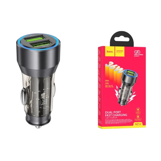 Автомобильное зарядное устройство Hoco NZ12 Black Автомобильное зарядное устройство Hoco NZ12 Black