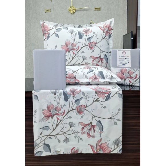 Комплект постельного белья Trend Cotton 00004465, пододеяльник 200x220 см, простыня 240x260 см, 2 наволочки 50x70 см, двуспальный, хлопок, разноцветный