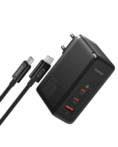 Enerji toplama cihazı Baseus GaN5 Pro Digital Fast Charger 2C+U 160W EU Cluster Black
