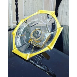 Тортовница Gallery Home GLR-129, прозрачная/золотистая, 30 см