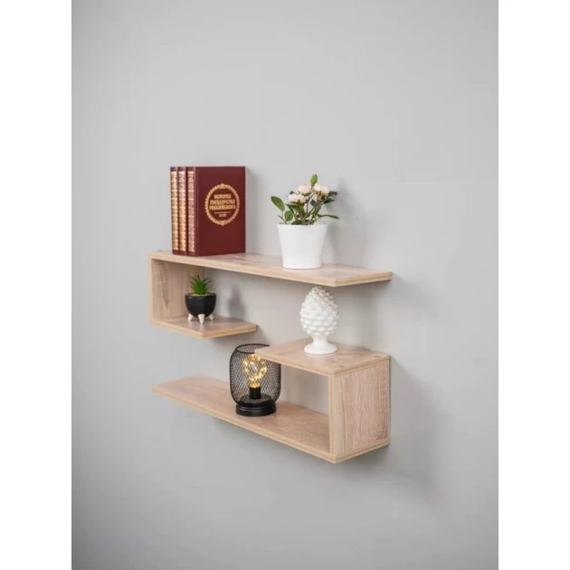 Divar rəfi Art Mebel 155, laminat, 40х70х16 sm, bej