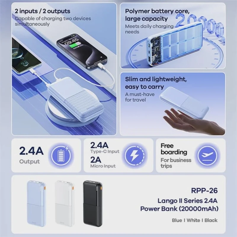 Внешний аккумулятор Remax RPP-26 20000 mAh Внешний аккумулятор Remax RPP-26 20000 mAh