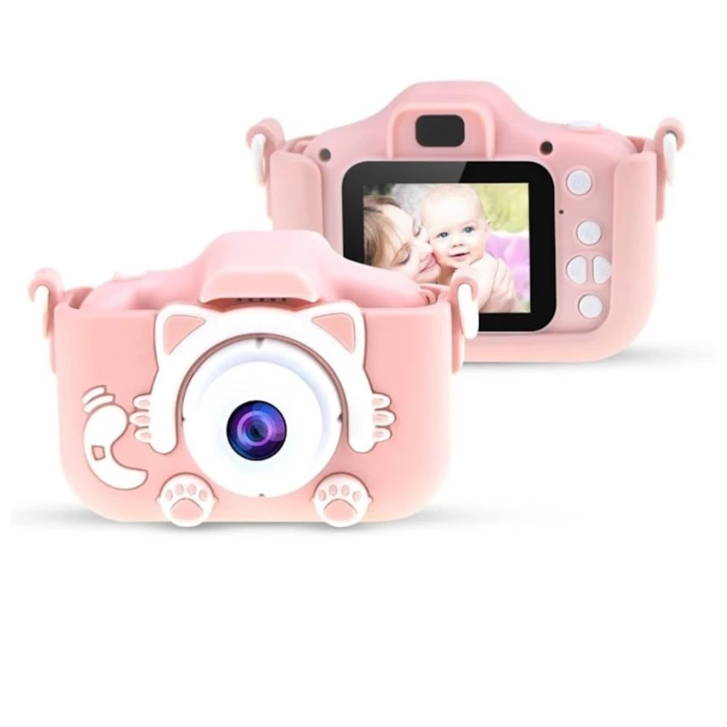 Uşaq üçün fotoaparat Pişik, çəhrayı, 8x5x6 sm