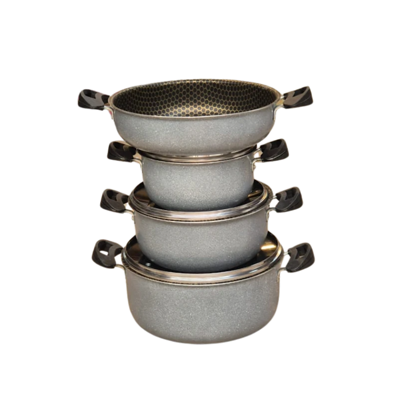 Набор кастрюль Sac CH-0016, серый, 4 шт
