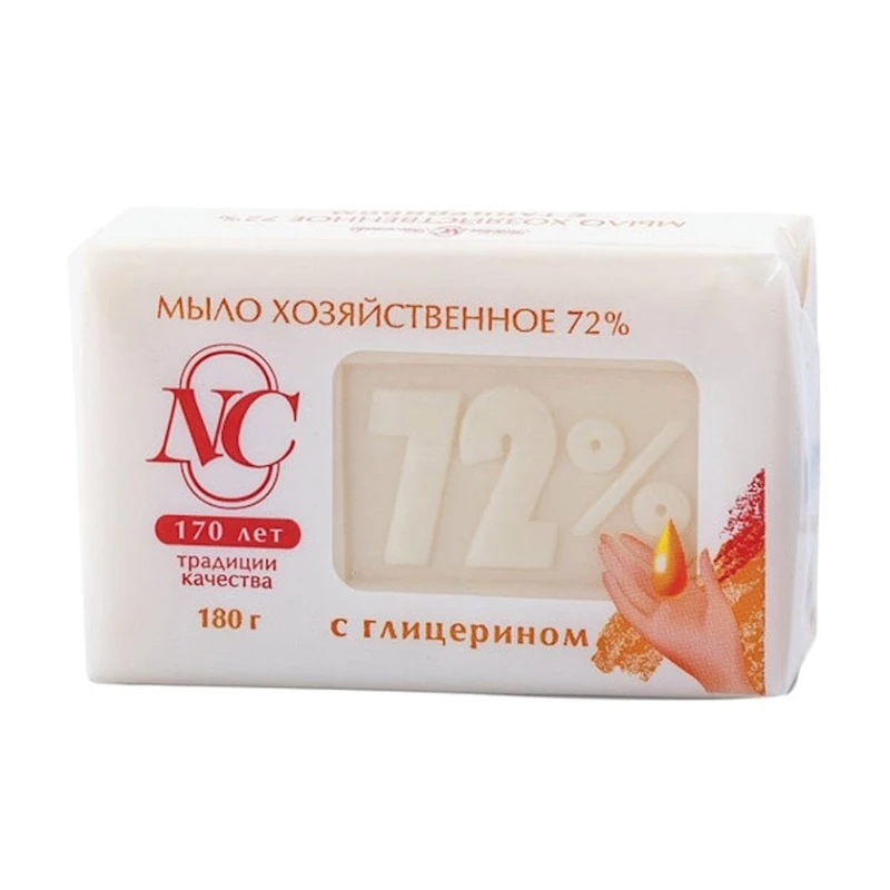 Мыло хозяйственное 72% Невская косметика с глицерином, 180 гр