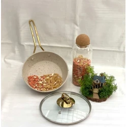 Сковородка Eviz PP-EE-006, гранит, кремовый, 20 см