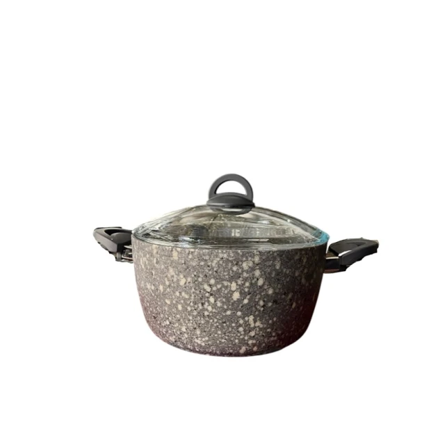 Кастрюля Cena, гранит, серая, 32 см