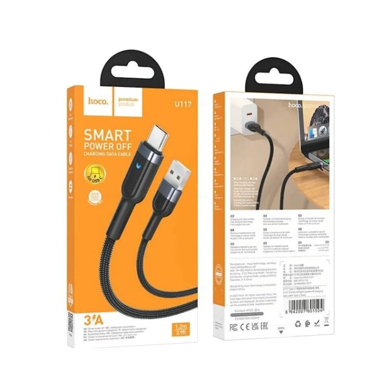 Кабель USB Hoco U117 USB to Type-C